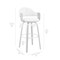 Armen Living Daxton 30" Cream Faux Leather and Walnut Wood Bar Stool LCDXBAWACR30 - alternate 5